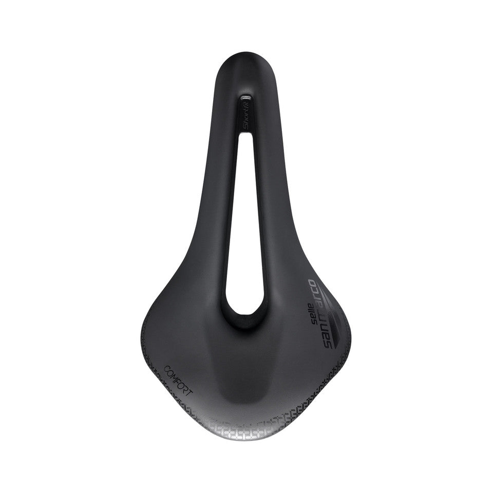 Saddle SAN MARCO SHORTFIT 2.0 COMFORT OPEN-FIT DYNAMIC S3 Width 140mm Rails Manganese