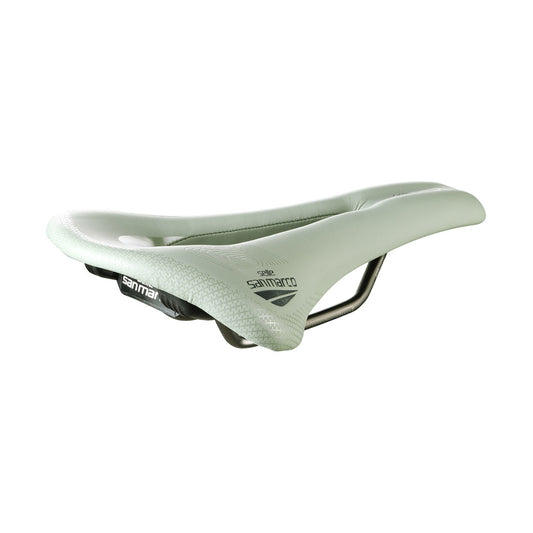 Saddle SAN MARCO ALLROAD SUPERCONFORT OPEN-FIT RACING L3 Width 146mm Steel Rails Xsilite Sage Green