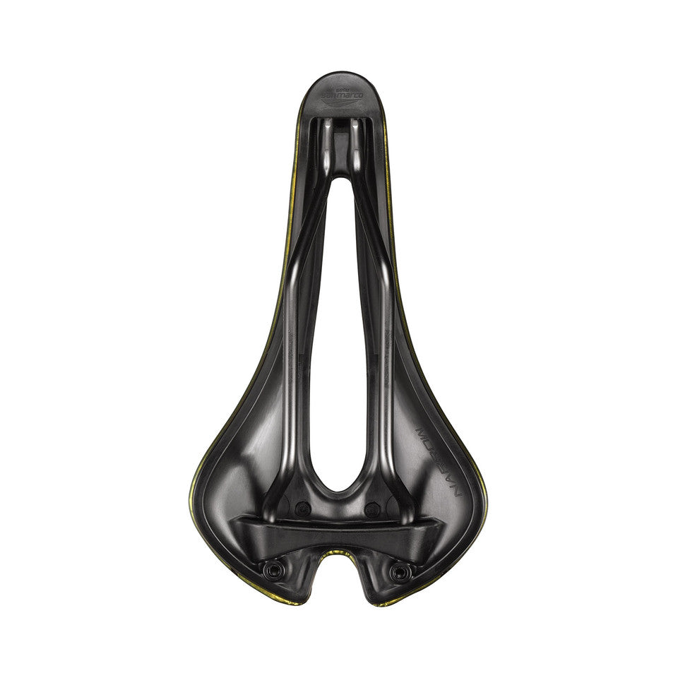 Saddle SAN MARCO ASPIDE SHORT OPEN-FIT RACING L3 Width 155mm Steel Rails Xsilite Gold