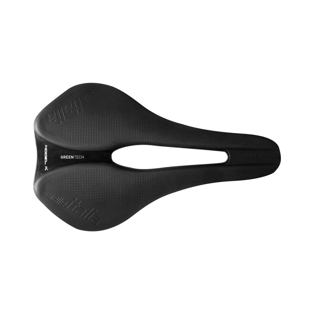 Saddle Saddle ITALIA Model X GREEN SUPERFLOW L Rails Fec Black