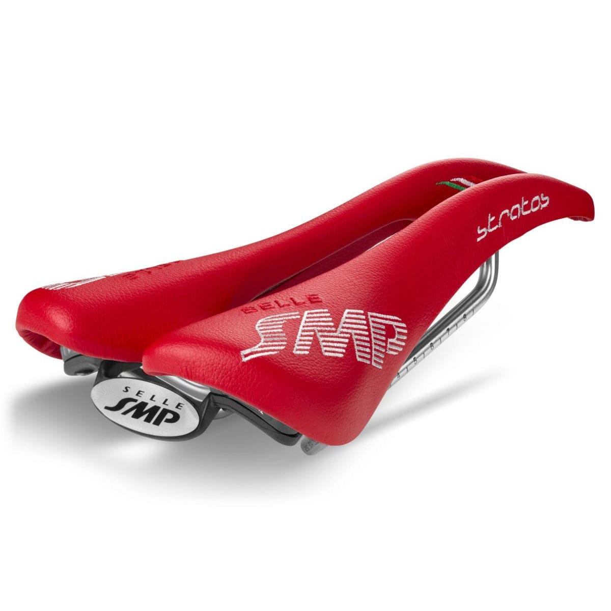 Selle SMP STRATOS Cuir Rails Inox Noir