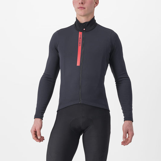 CASTELLI ENTRATA THERMAL Long Sleeve Jersey Black/Red