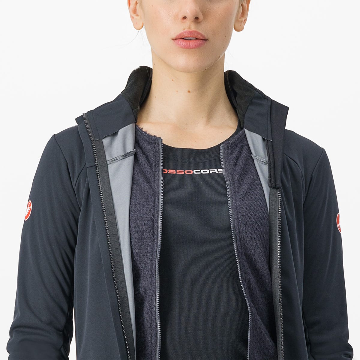 CASTELLI ALPHA DOPPIO ROS Women's Jacket Black/Grey