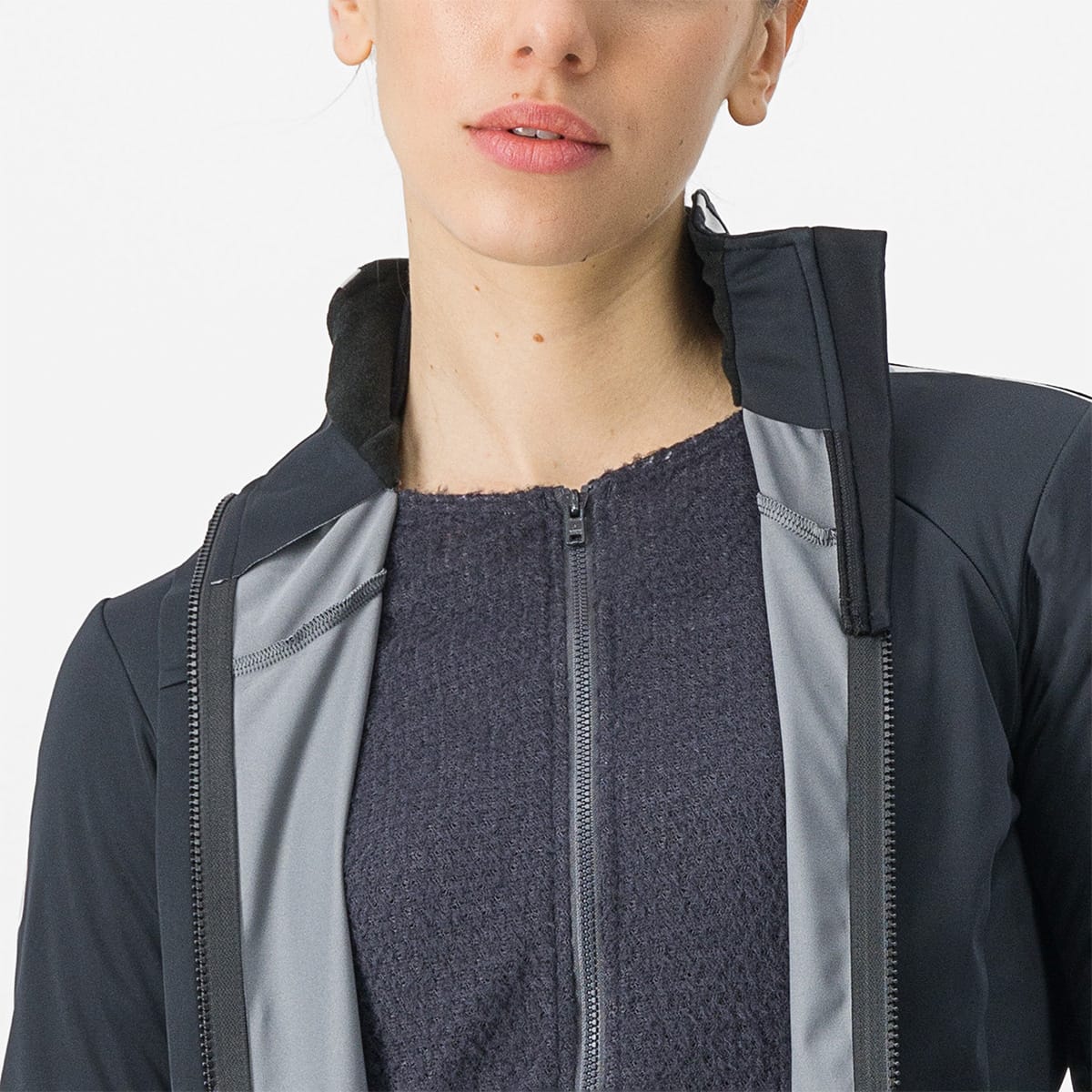 CASTELLI ALPHA DOPPIO ROS Women's Jacket Black/Grey