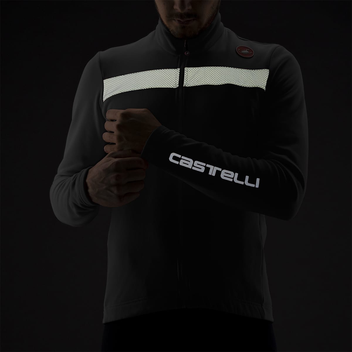 CASTELLI PURO 3 FZ Long Sleeve Jersey Black/Grey