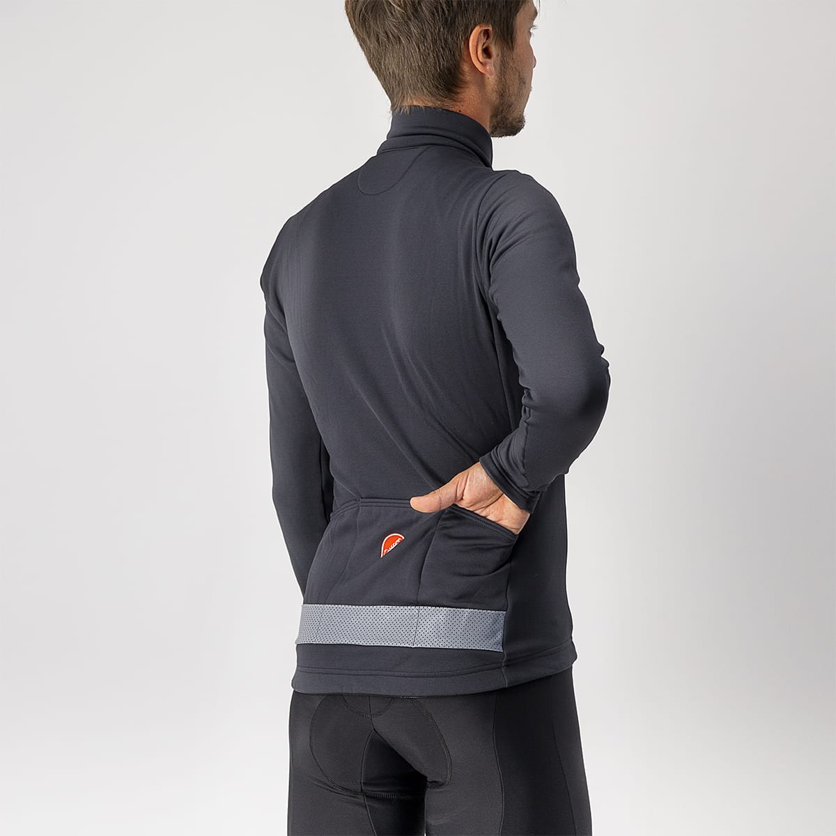 CASTELLI PURO 3 FZ Long Sleeve Jersey Black/Grey