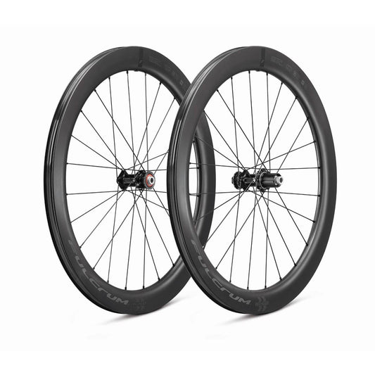 Pair of FULCRUM WIND 57 2-WAY FIT C23 DISC Wheels with Tires (Center Lock)