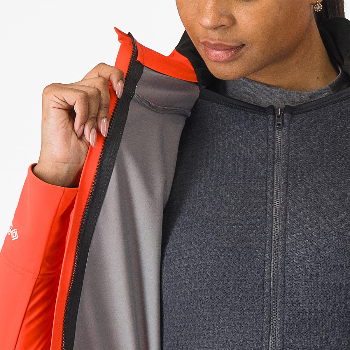 CASTELLI ALPHA DOPPIO ROS Women's Jacket Coral/Black