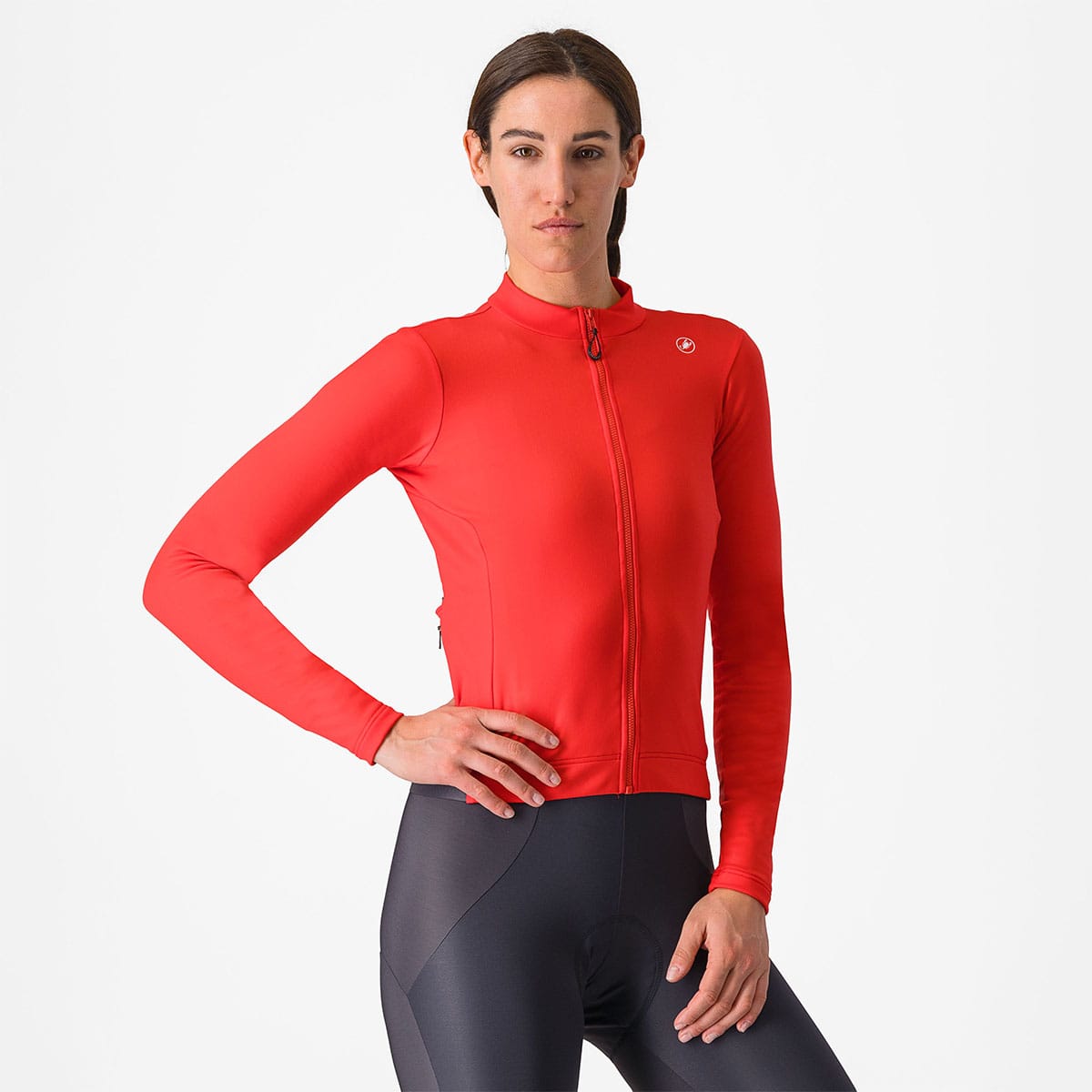 CASTELLI ESPRESSO THERMAL Women's Long Sleeve Jersey Pink/Black