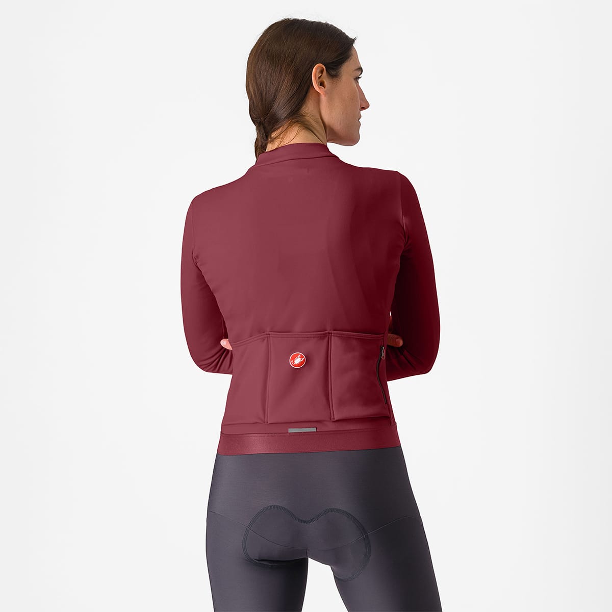 CASTELLI ESPRESSO THERMAL Ladies Long Sleeve Jersey Bordeaux