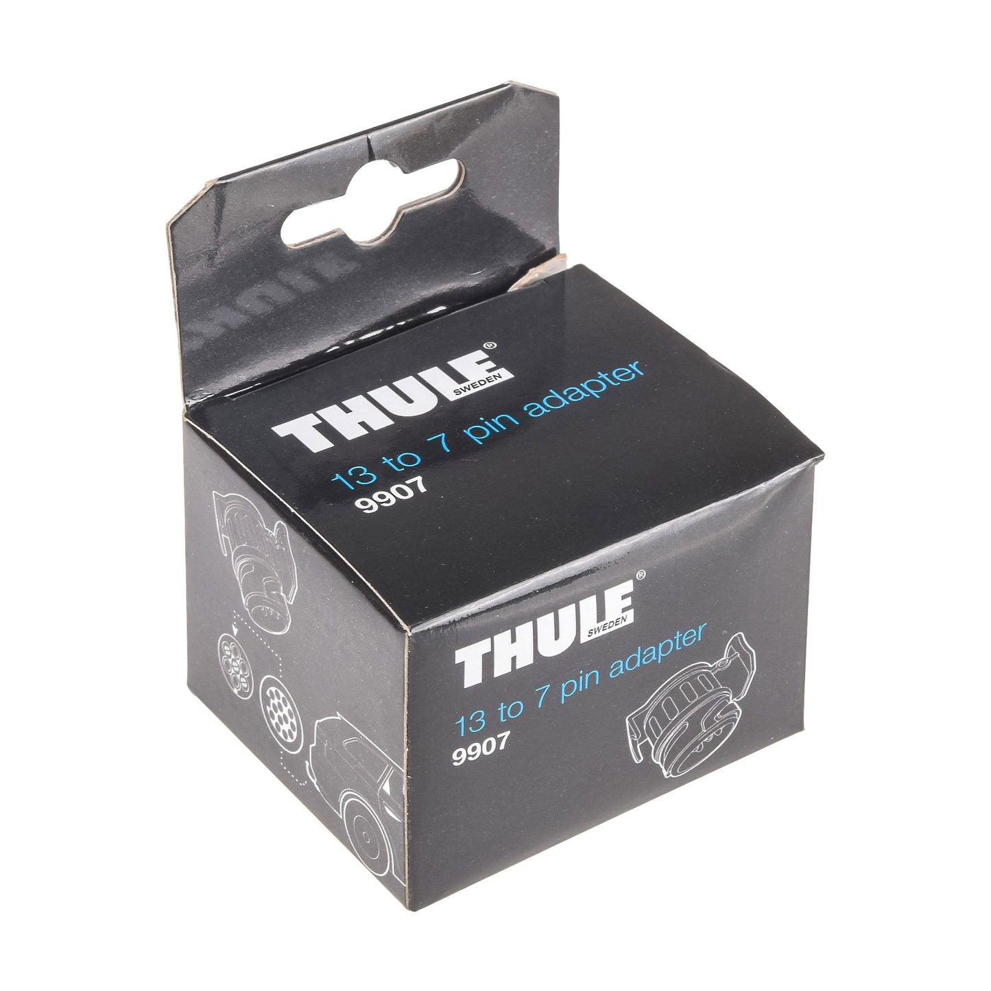 13 Pin to 7 Pin Adapter for THULE Ball Hitch Black