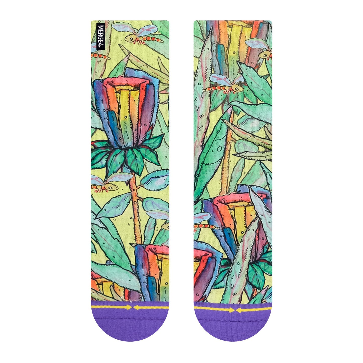 MERGE4 OTIS RAINBOW FLOWER Socks