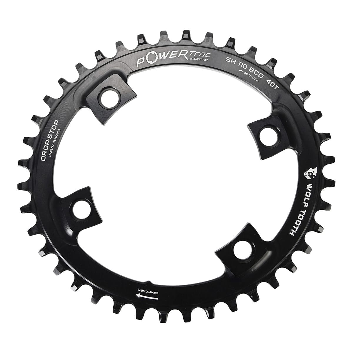 Plateau Mono Ovale 11V WOLF TOOTH Shimano Dura-Ace 9100 / Ultegra 8000 / 105 R7000 110 mm