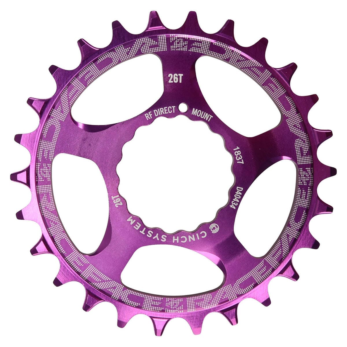 Plateau Mono RACE FACE NARROW WIDE 9/10/11/12V Cinch Direct Mount Violet