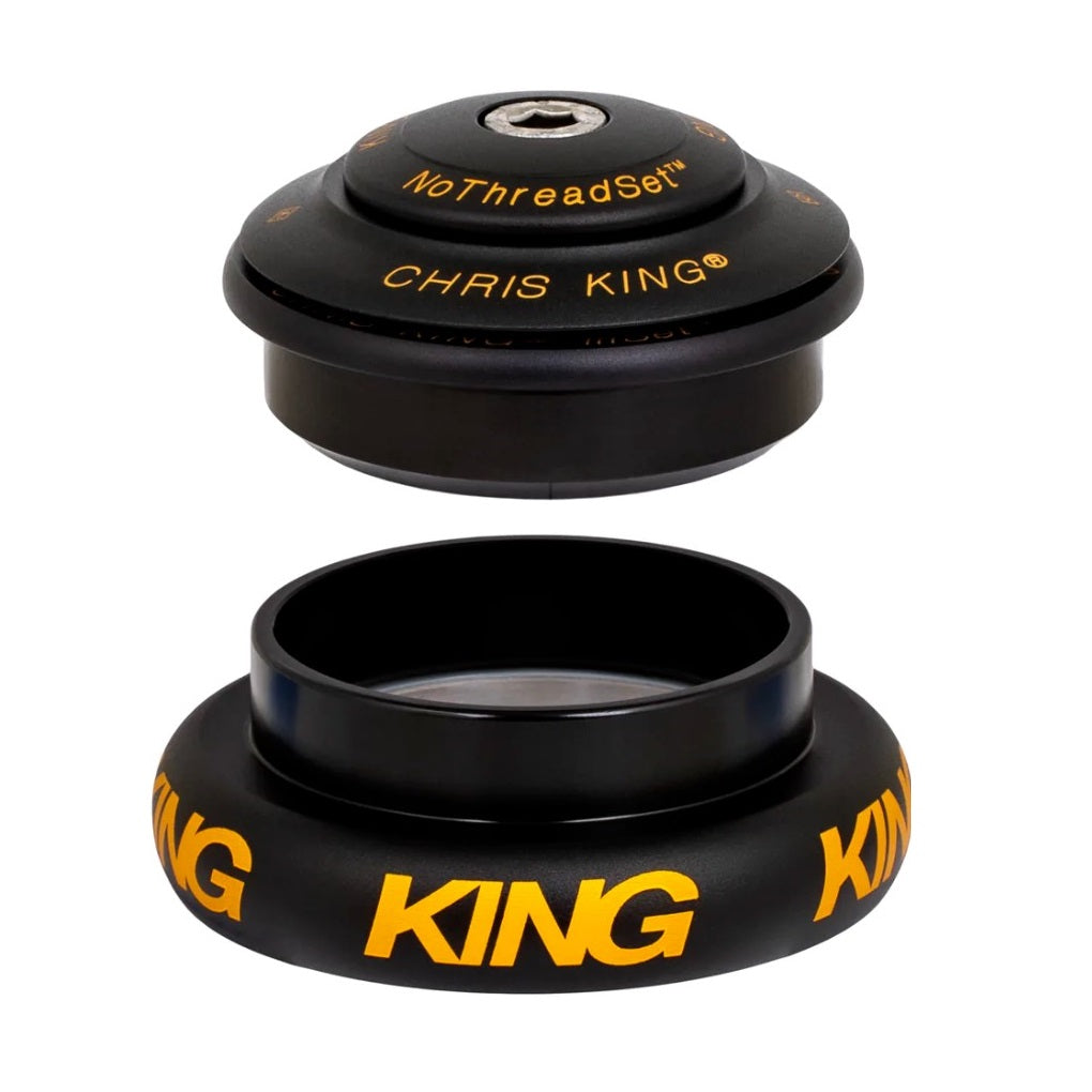 Semi-Integrated / External Headset CHRIS KING INSET 8 1"1/8-1"1/4 ZS44/EC44 Black/Gold