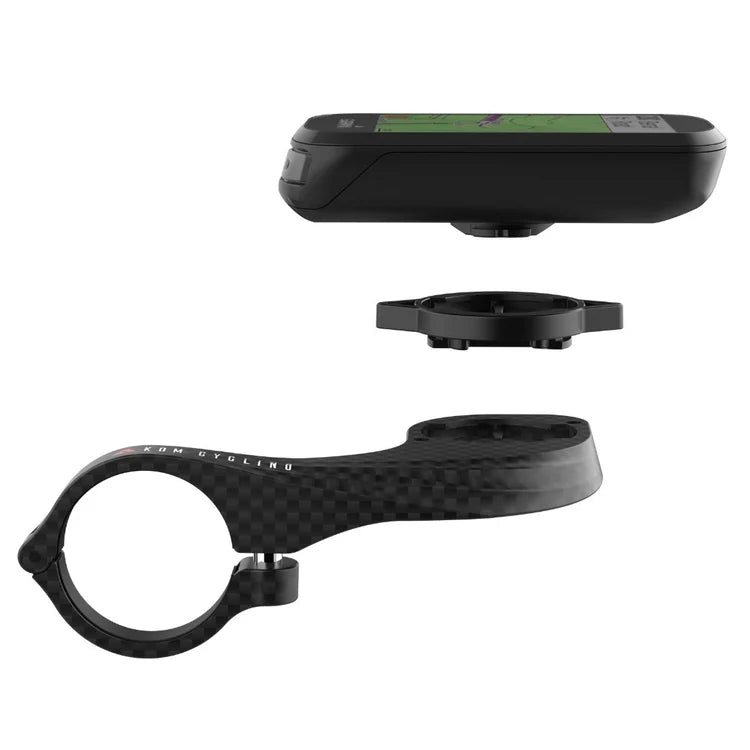 Radar support on KOM Cycling saddle rails