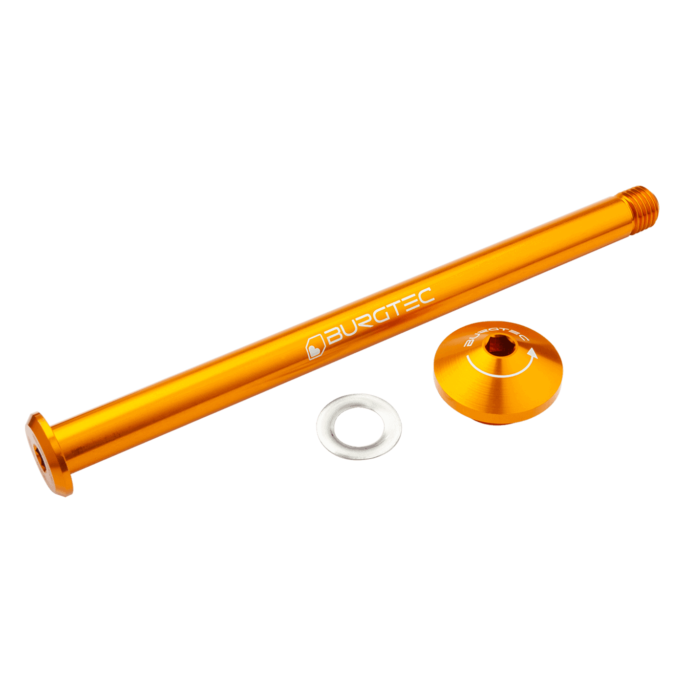 BURGTEC 171mm Rear Wheel Axle for Yeti Frame Orange