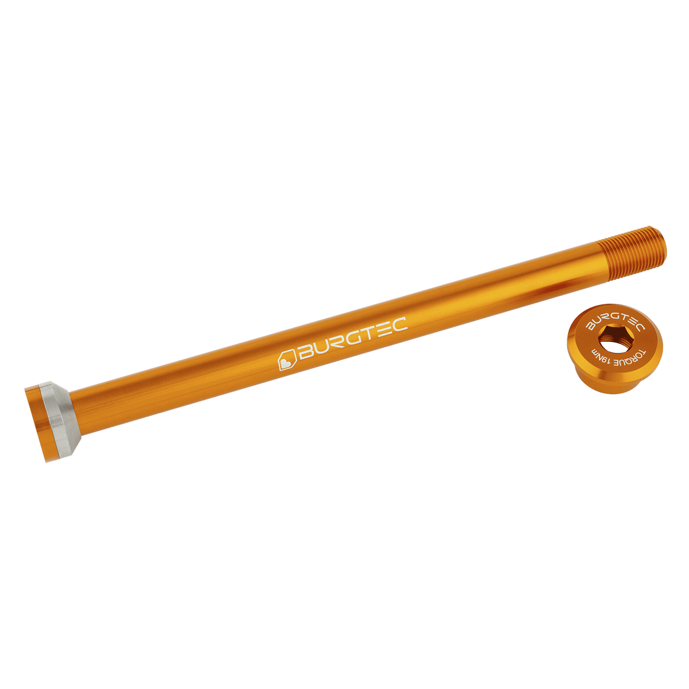 BURGTEC 171mm Rear Wheel Axle for Transition Orange Frames