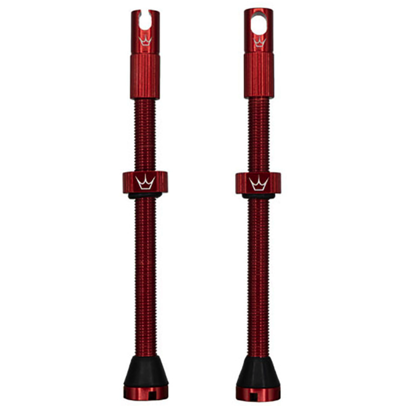 PEATY'S x Chris King MK2 Presta 80 mm Tubeless Valves (x2) Red