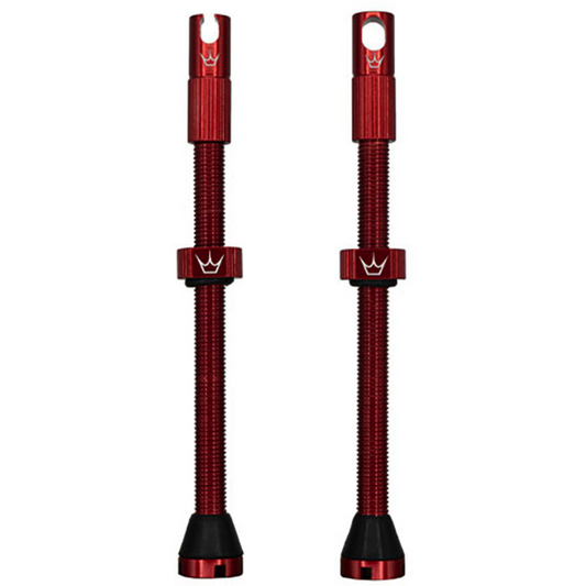 PEATY'S x Chris King MK2 Presta 80 mm Tubeless Valves (x2) Red