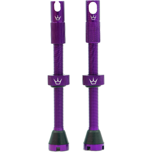 PEATY'S x Chris King MK2 Presta 80 mm Tubeless Valves (x2) Violet
