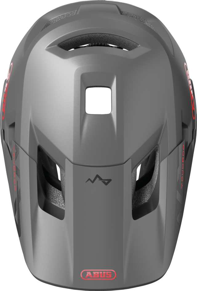 ABUS YOUDROP FF Junior Mountain Bike Helmet, Gray