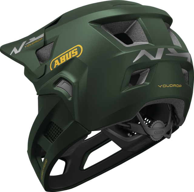 ABUS YOUDROP FF Junior Moss Green Mountain Bike Helmet