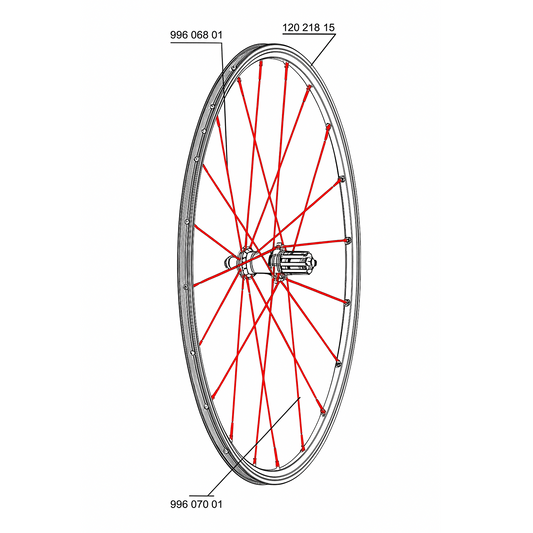 KIT 10 REAR SPOKES MAVIC CROSSRIDE UB 08 BLACK 276MM