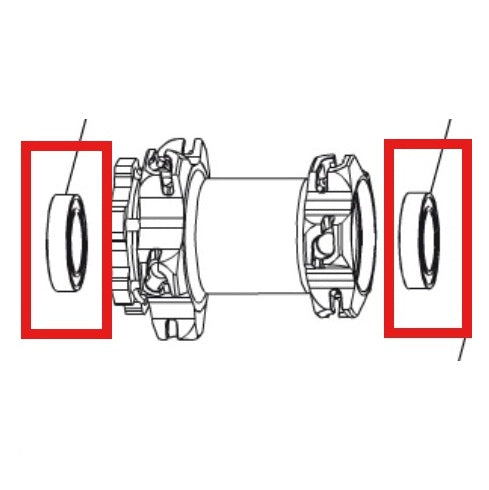 KIT BEARINGS MAVIC DCL 9/15 HUB 20X32X7 (6804) + 25X37X7 (6805)