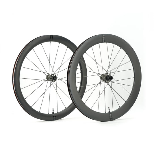 Pair of SCOM AERO 50-62 Tubeless Ready Wheels (Center Lock)