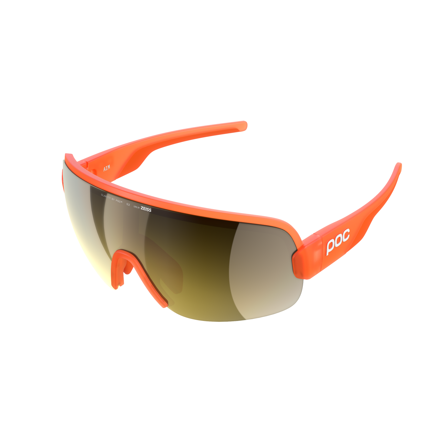 POC AIM Orange Fluo Translucent/Clarity Road/Partly Sunny Gold Goggles