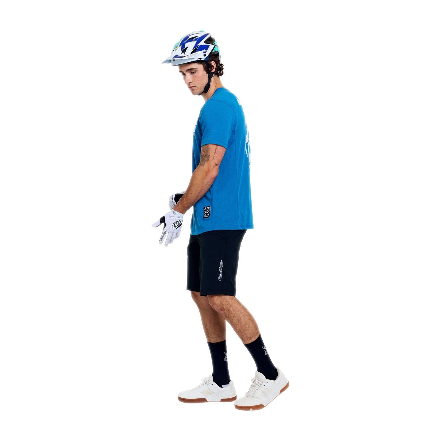 TROY LEE DESIGNS SKYLINE RIDE ONE EYE AERO Jersey Short Sleeve Blue