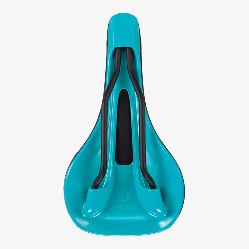 Saddle SDG BEL-AIR V3 MAX Rails Lux-Alloy Black/Turquoise