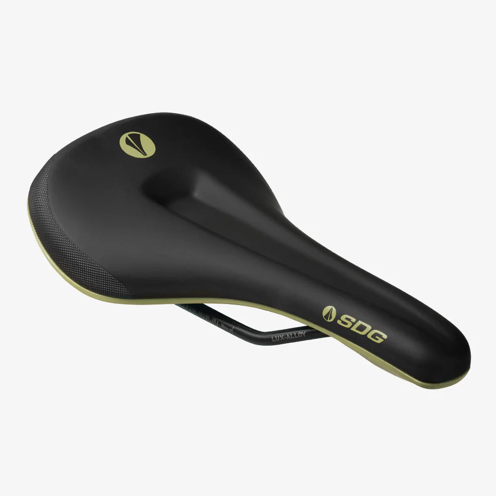 Saddle SDG BEL-AIR V3 MAX Rails Lux-Alloy Black/Green