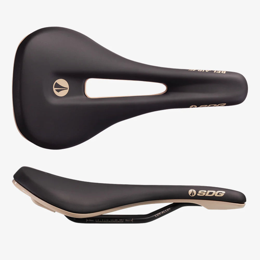 Saddle SDG BEL-AIR V3 OVERLAND Rails Lux-Alloy Black/Beige