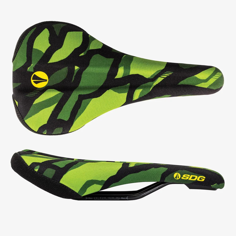 Saddle SDG BEL-AIR V3 TERRA FIRMA Rails Lux Alloy Camo Green