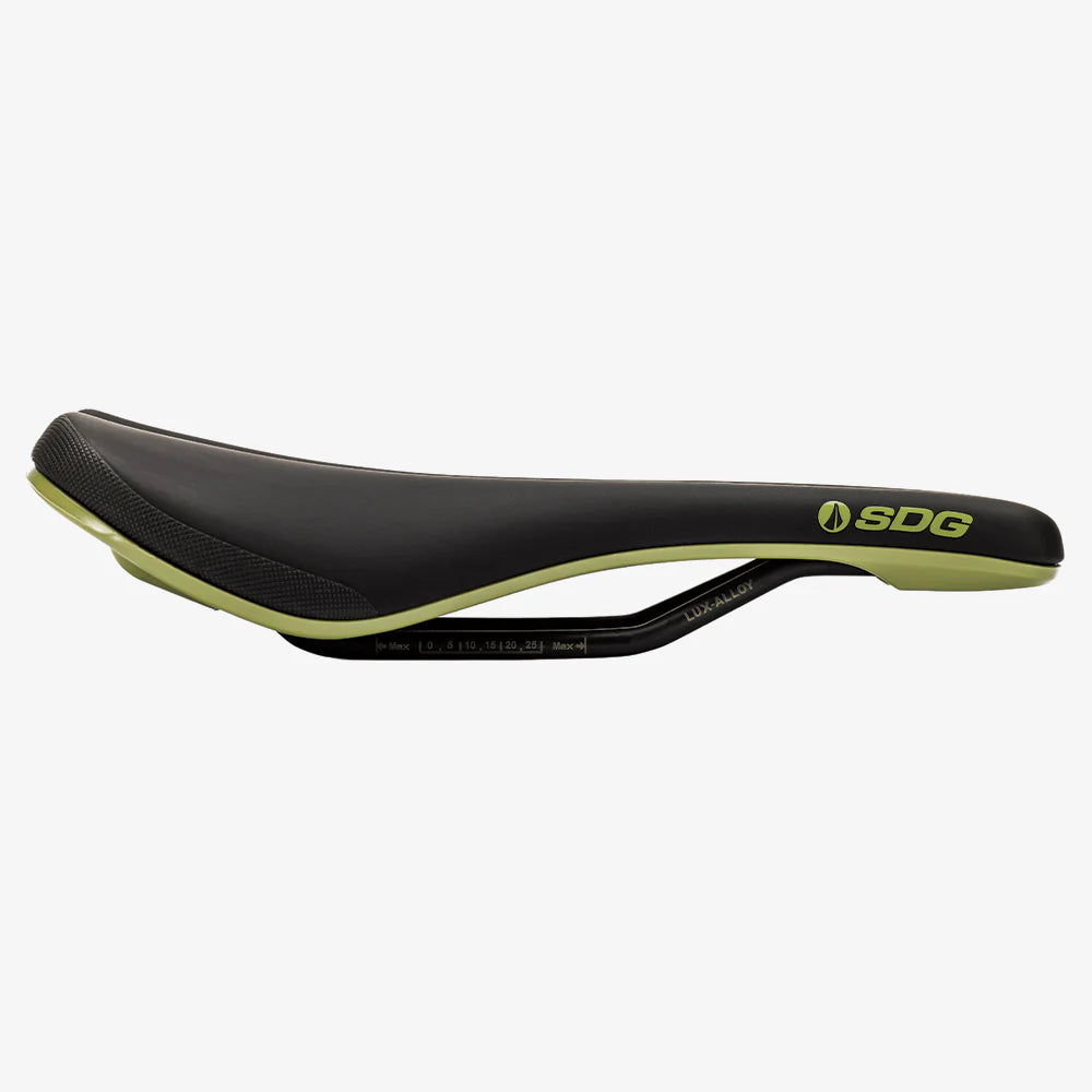 Saddle SDG BEL-AIR V3 Rails Lux Alloy Black/Green