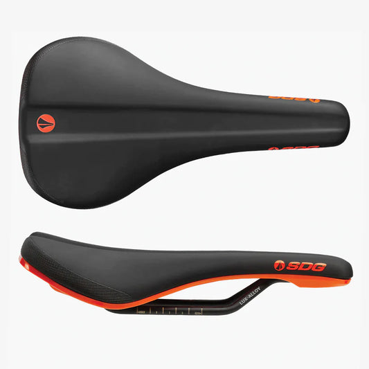 SDG BEL-AIR V3 Rails Lux Alloy Saddle Black/Orange