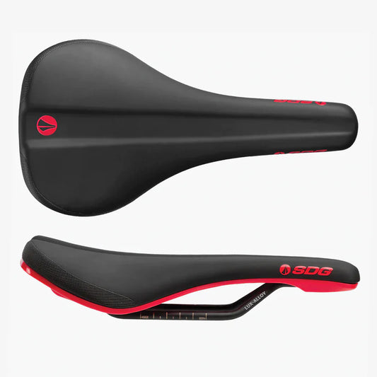 SDG BEL-AIR V3 Rails Lux Alloy Saddle Black/Red