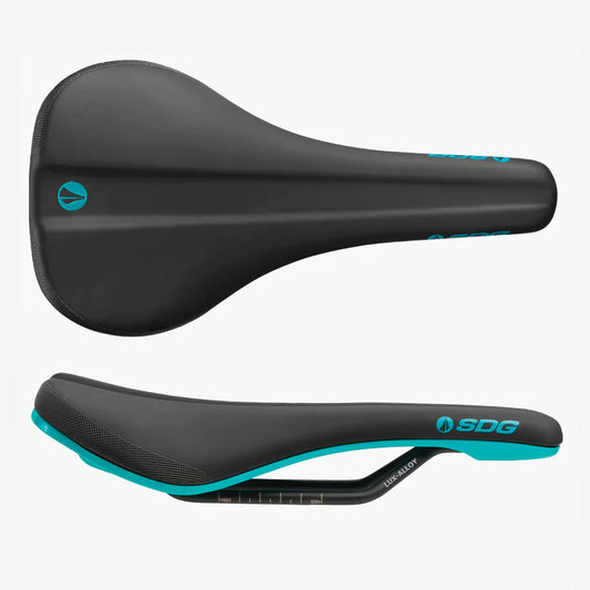 Saddle SDG BEL-AIR V3 Rails Lux Alloy Black/Turquoise