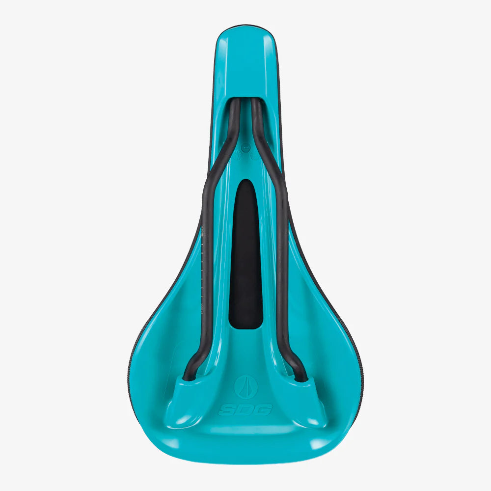 Saddle SDG BEL-AIR V3 Rails Lux Alloy Black/Turquoise