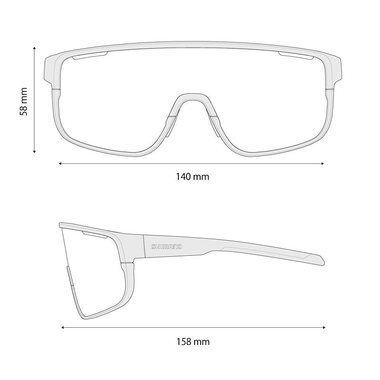 SHIMANO PULSAR 3 Black Matt Ridescape Off Road Glasses