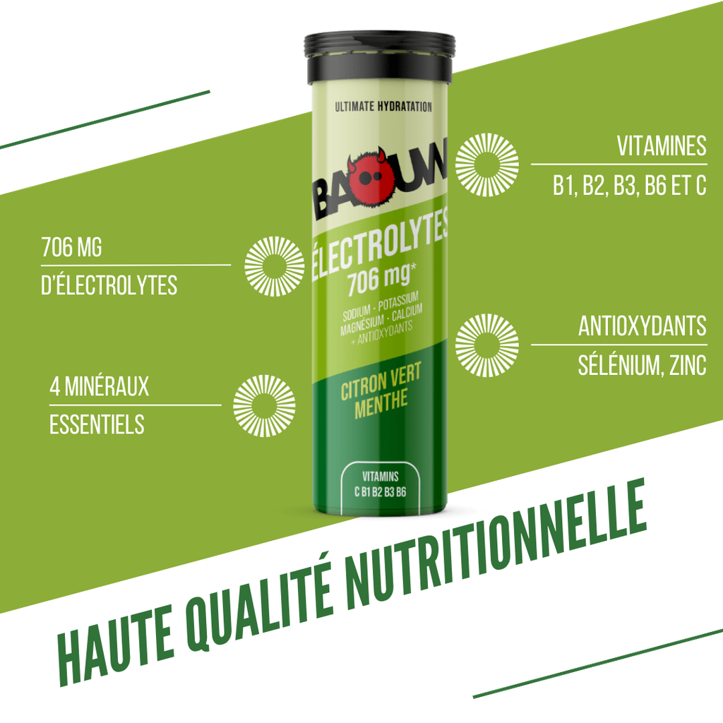 BAOUW Energy Drink (Tube of 10 tablets) Lime/Mint