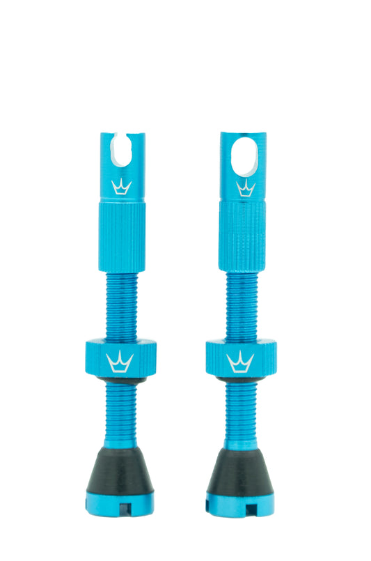 PEATY'S x Chris King MK2 Presta 60 mm Tubeless Valves (x2) Turquoise