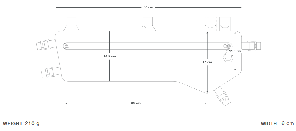 Frame Bag APIDURA EXPEDITION FRAME PACK 6.5 L Black