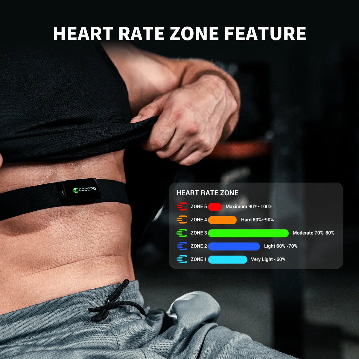 COOSPO H9Z Ceinture Cardio