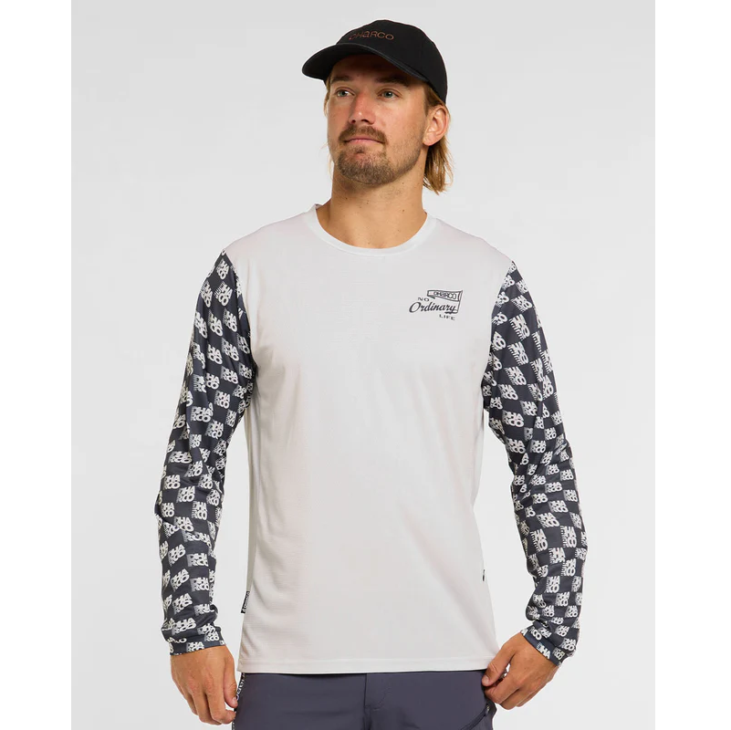 DHARCO GRAVITY OFFSET Long Sleeve Jersey White/Black