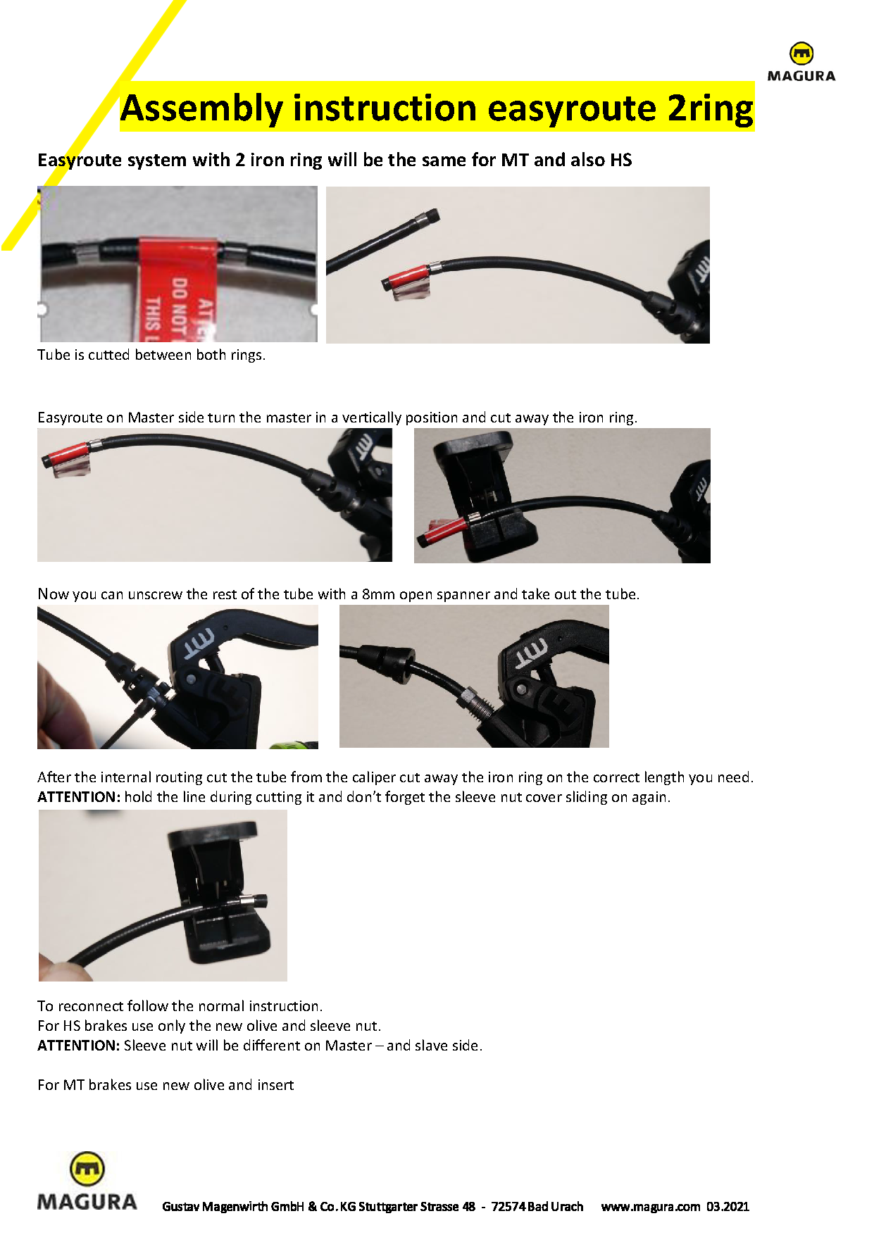 Pair of MAGURA MT7 PRO Discless Brakes