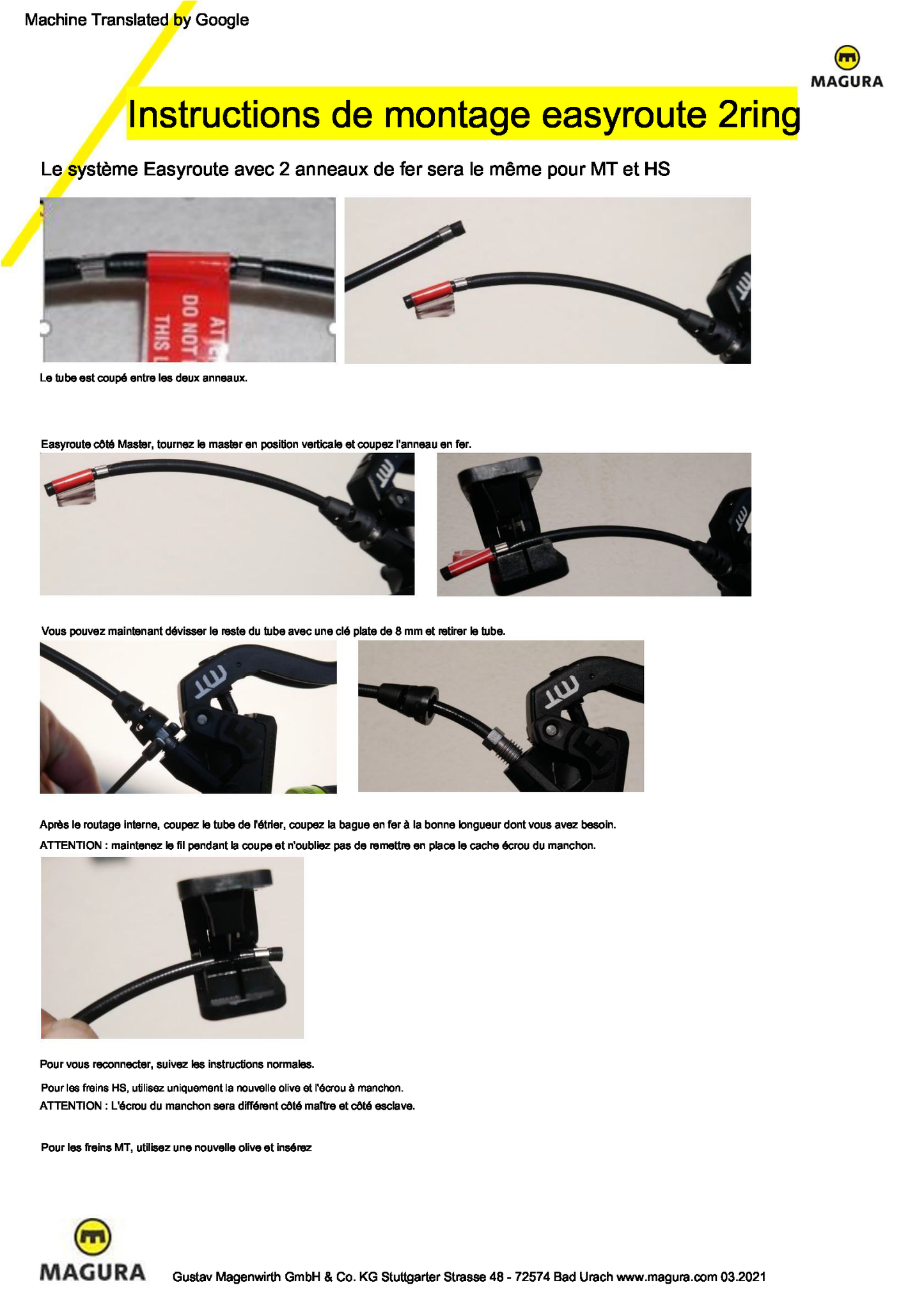 Pair of MAGURA MT7 PRO Discless Brakes