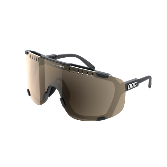 POC DEVOUR + Black Glasses Clarity Trail Partly Sunny Silver